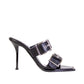 Alexander McQueen Heeled Buckle Black Sandals