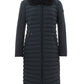 Peuterey Long Quilted Coat with Fur Detail