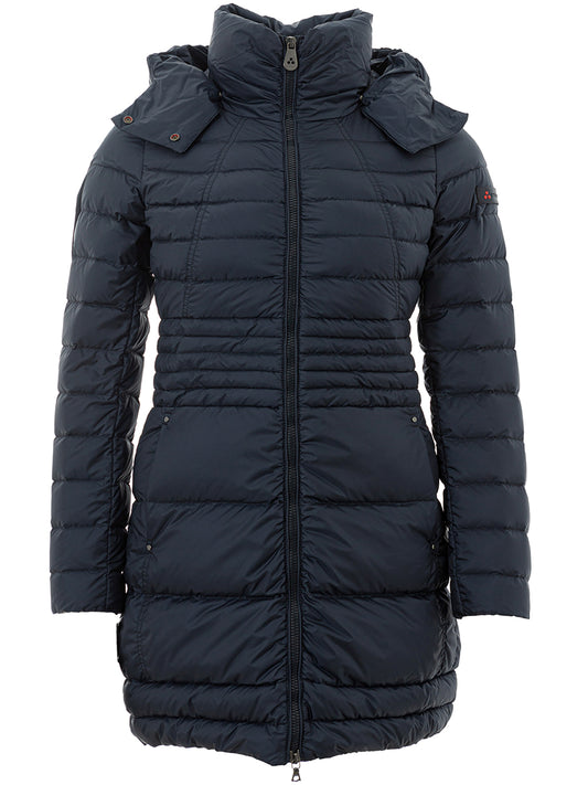 Peuterey Blue Quilted Jacket with Hood