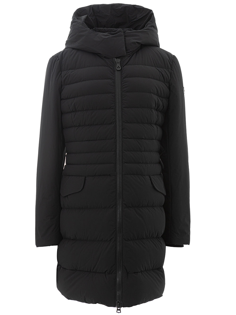 Peuterey Long Quilted Black Jacket