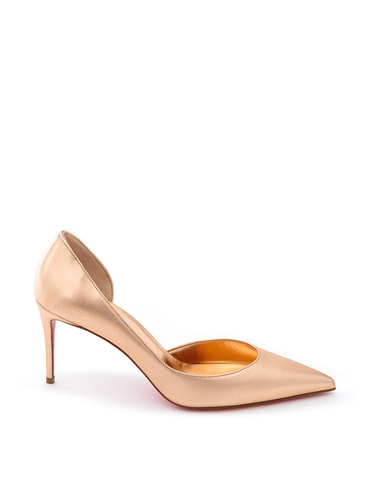 Christian Louboutin Iriza 85 Décolleté in Pink Metallic Leather