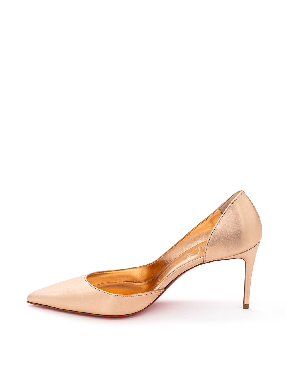 Christian Louboutin Iriza 85 Décolleté in Pink Metallic Leather