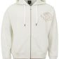 Armani Exchange Elegant White Wool Hooded Cardigan