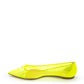 Christian Louboutin Pointed Ballerina in Fluo Yellow Mesh