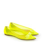 Christian Louboutin Pointed Ballerina in Fluo Yellow Mesh