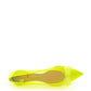 Christian Louboutin Pointed Ballerina in Fluo Yellow Mesh