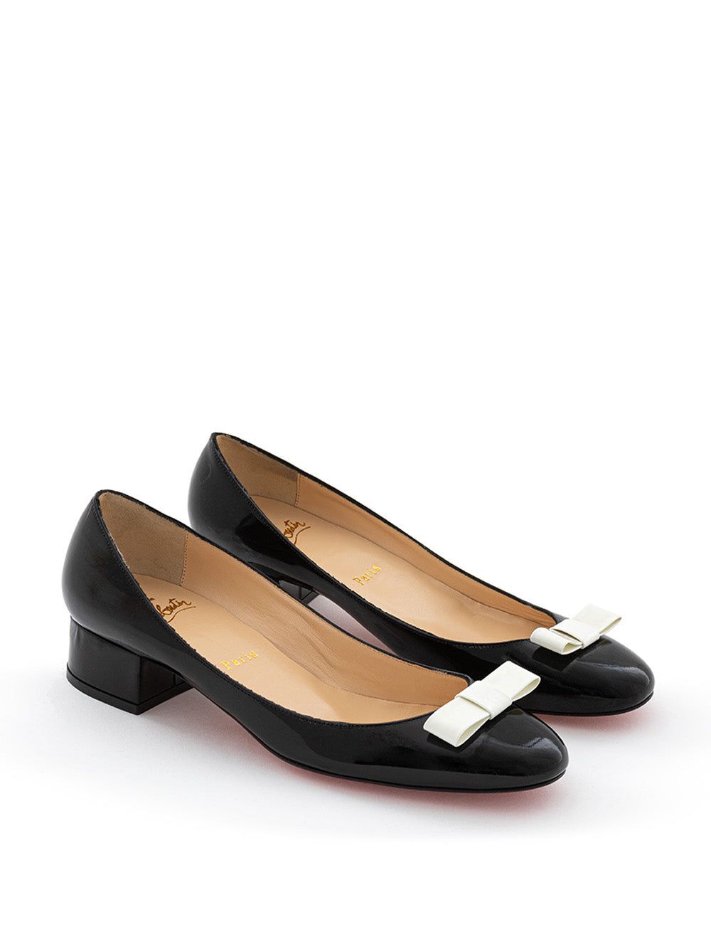 Christian Louboutin Patent ballet flats with patent heels