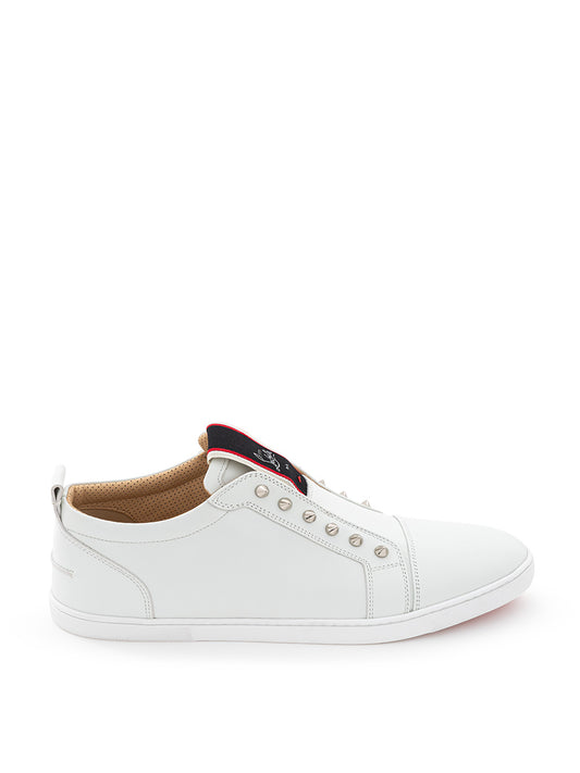 Christian Louboutin Elegant White Leather Sneakers