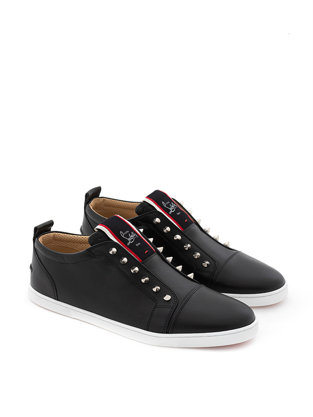 Christian Louboutin F.A.V Fique a Vontade Sneaker in Black Leather