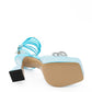 MACH & MACH Light Blue Plateau Sandals with Double Bow