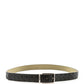 Bottega Veneta Green Intreccio Leather Belt