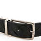 Bottega Veneta Green Intreccio Leather Belt