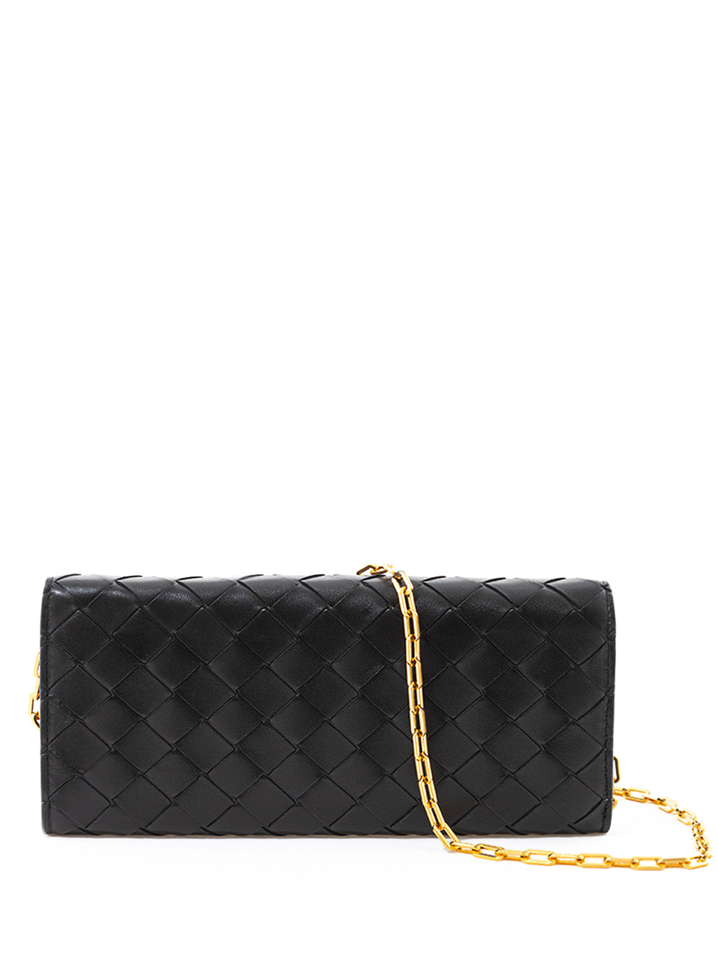 Bottega Veneta Mini Bag Wallet on Chain in Intreccio Leather