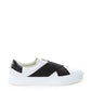 Givenchy Two Black Straps City Sport White Leather Sneakers