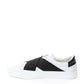 Givenchy Two Black Straps City Sport White Leather Sneakers