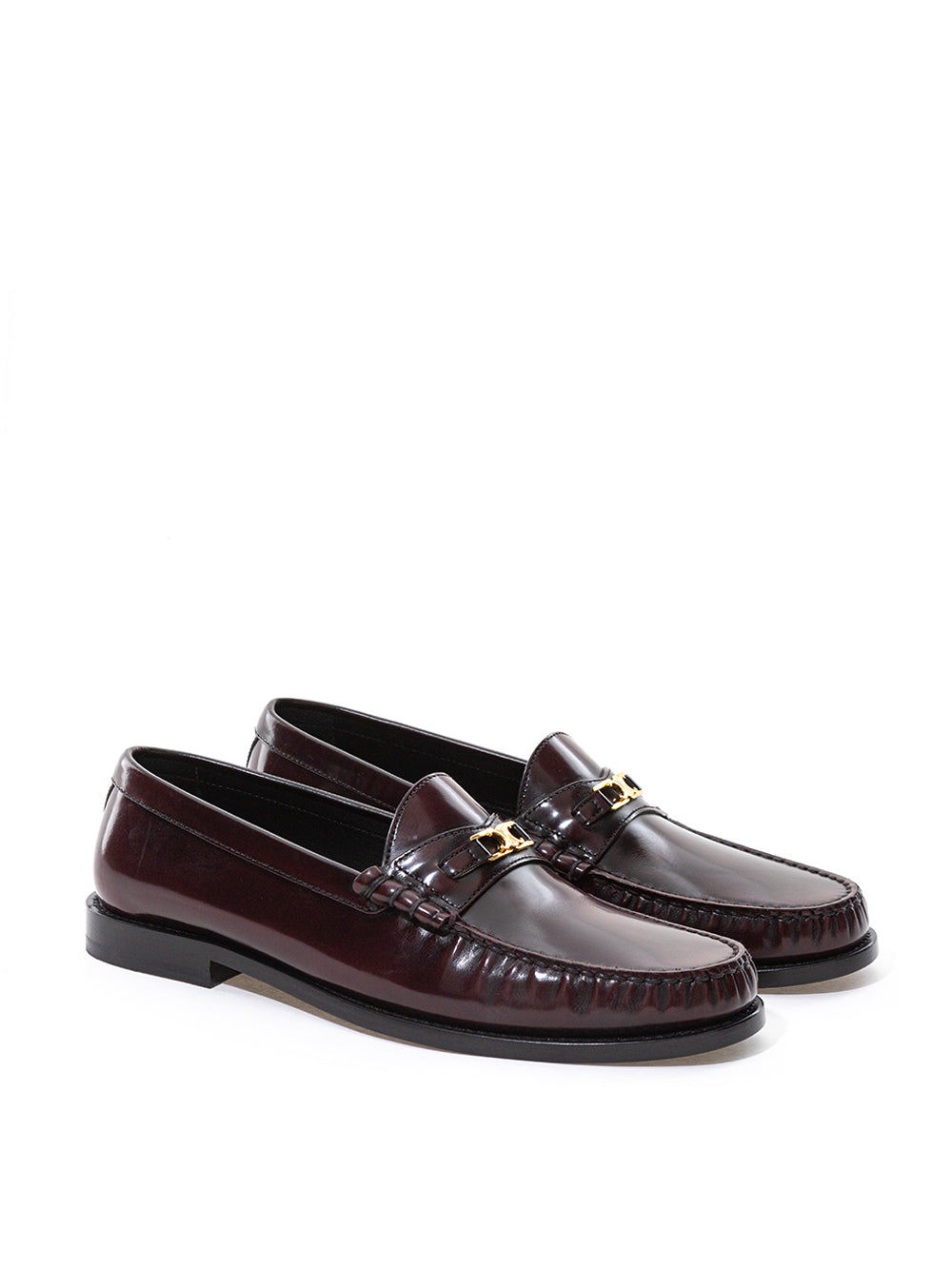 Celine Brown Leather Triomple Loafer