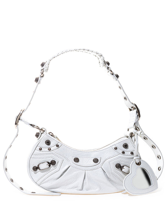 Balenciaga White Leather Le Cagole Shoulder bag