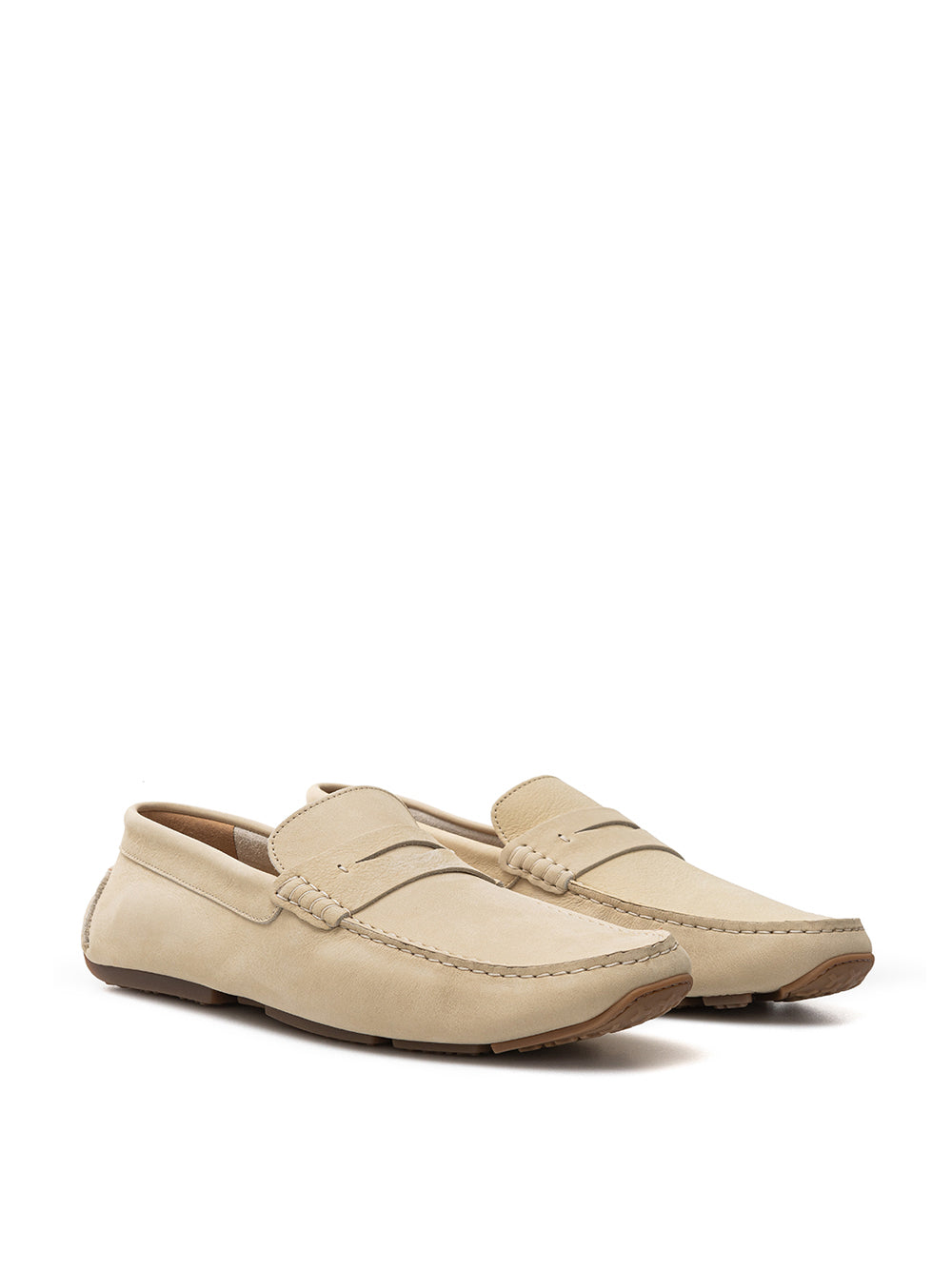 Bally Beige Penny Loafer in Suede