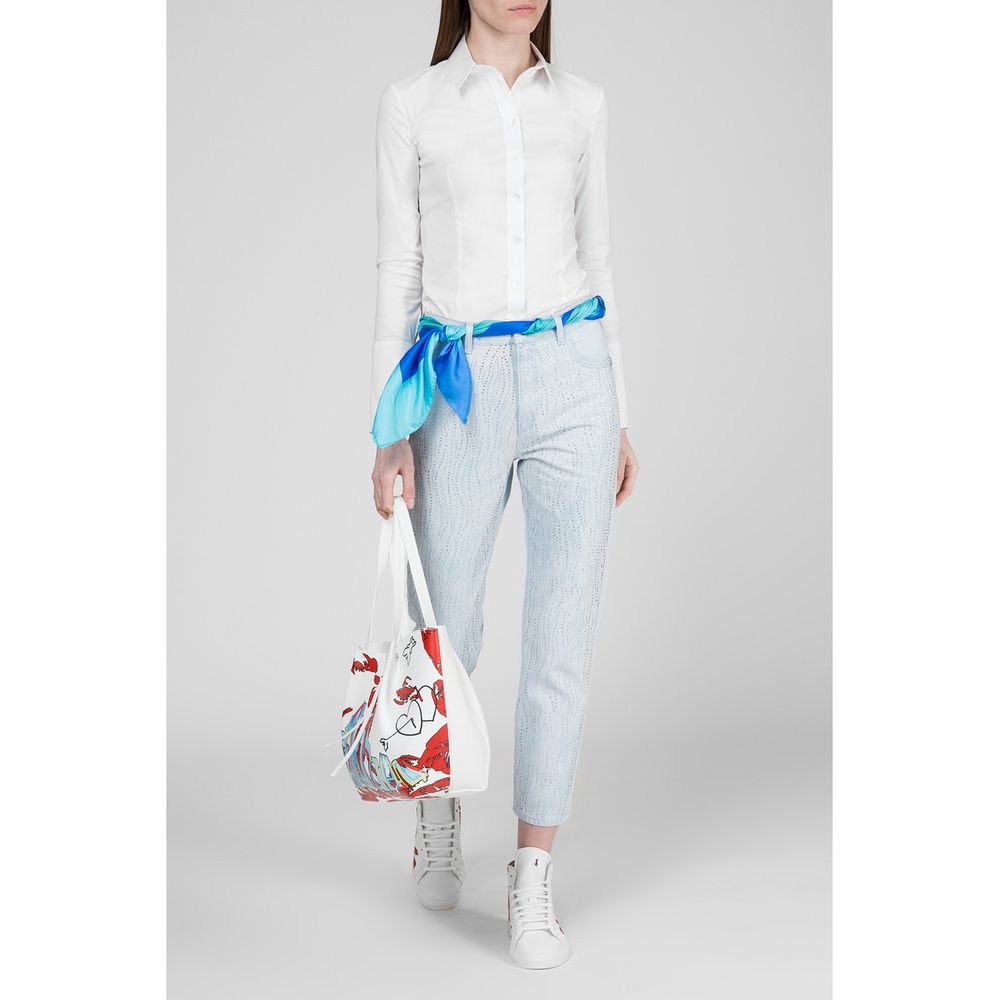 Patrizia Pepe Light Blue Cotton Jeans & Pant