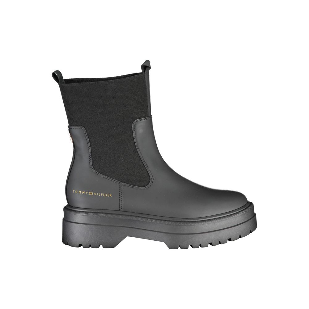 Tommy Hilfiger Black Polyester Boot