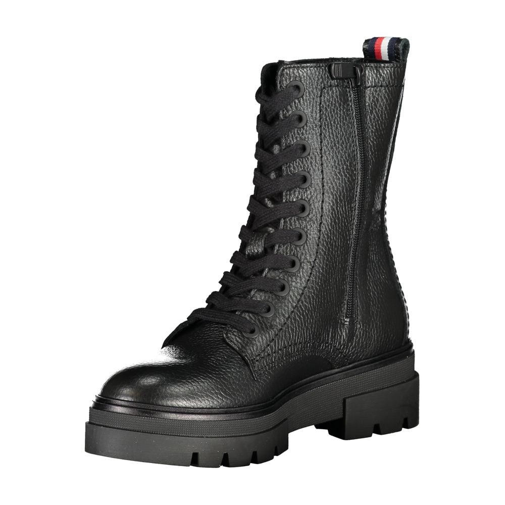 Tommy Hilfiger Black Polyester Boot