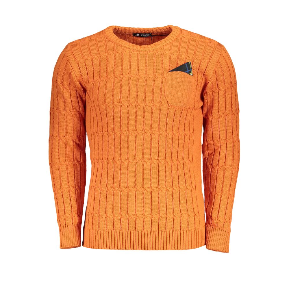 U.S. Grand Polo Orange Fabric Sweater