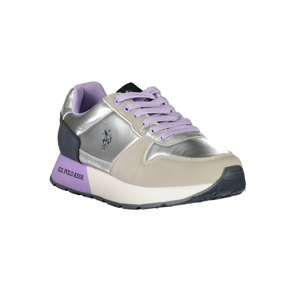 U.S. POLO ASSN. Silver Polyester Sneaker