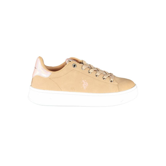 U.S. POLO ASSN. Beige Polyester Sneaker