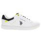 U.S. POLO ASSN. White Polyester Sneaker