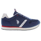 U.S. POLO ASSN. Blue Polyester Sneaker