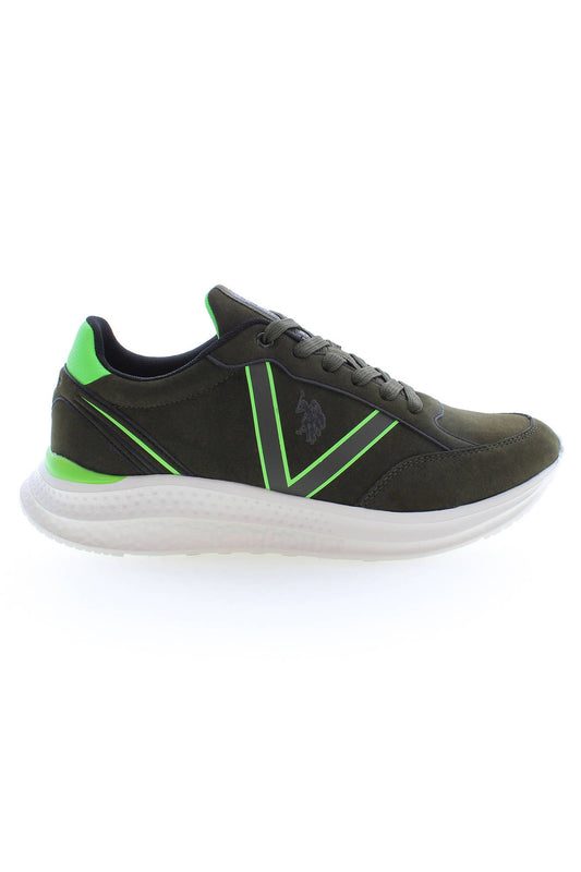 U.S. POLO ASSN. Green Polyester Sneaker