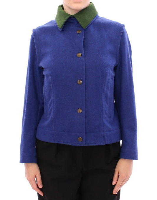 Andrea Incontri Habsburg Blue Green Wool Jacket Coat