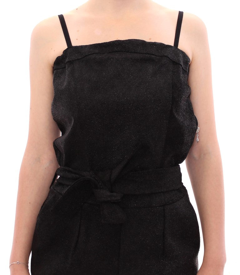 La Maison du Couturier Black Leather Jumpsuit