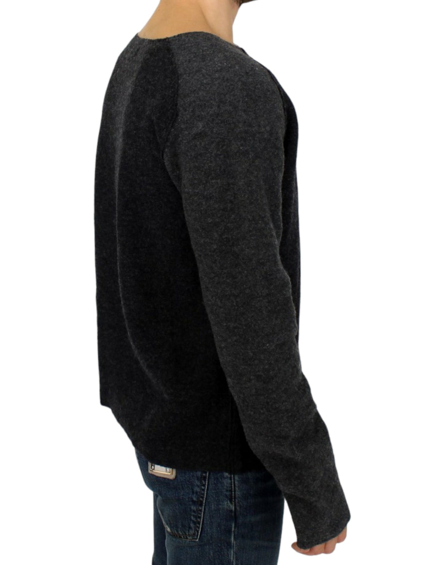 Costume National Gray wool crewneck sweater