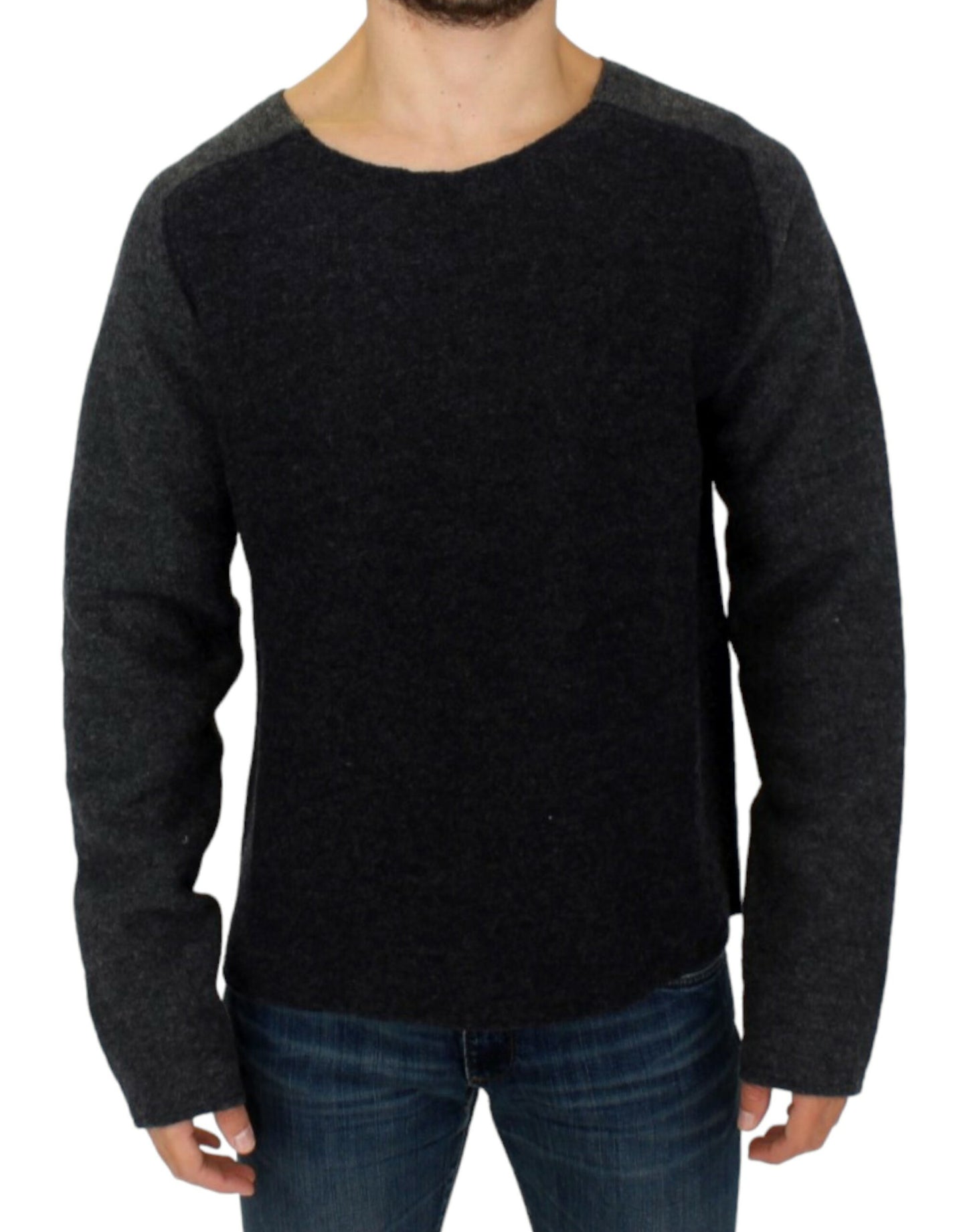 Costume National Gray wool crewneck sweater