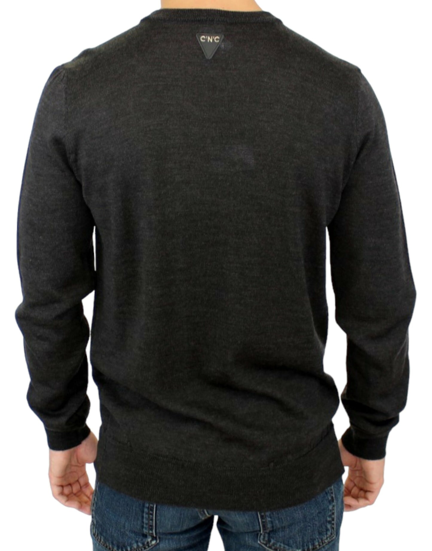 Costume National Gray crewneck pullover sweater