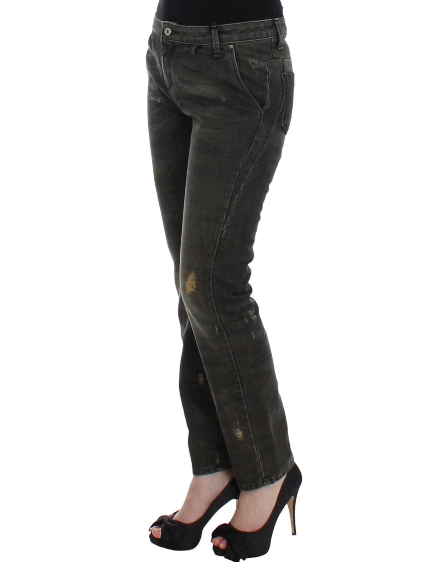 Costume National Gray distressed jeans