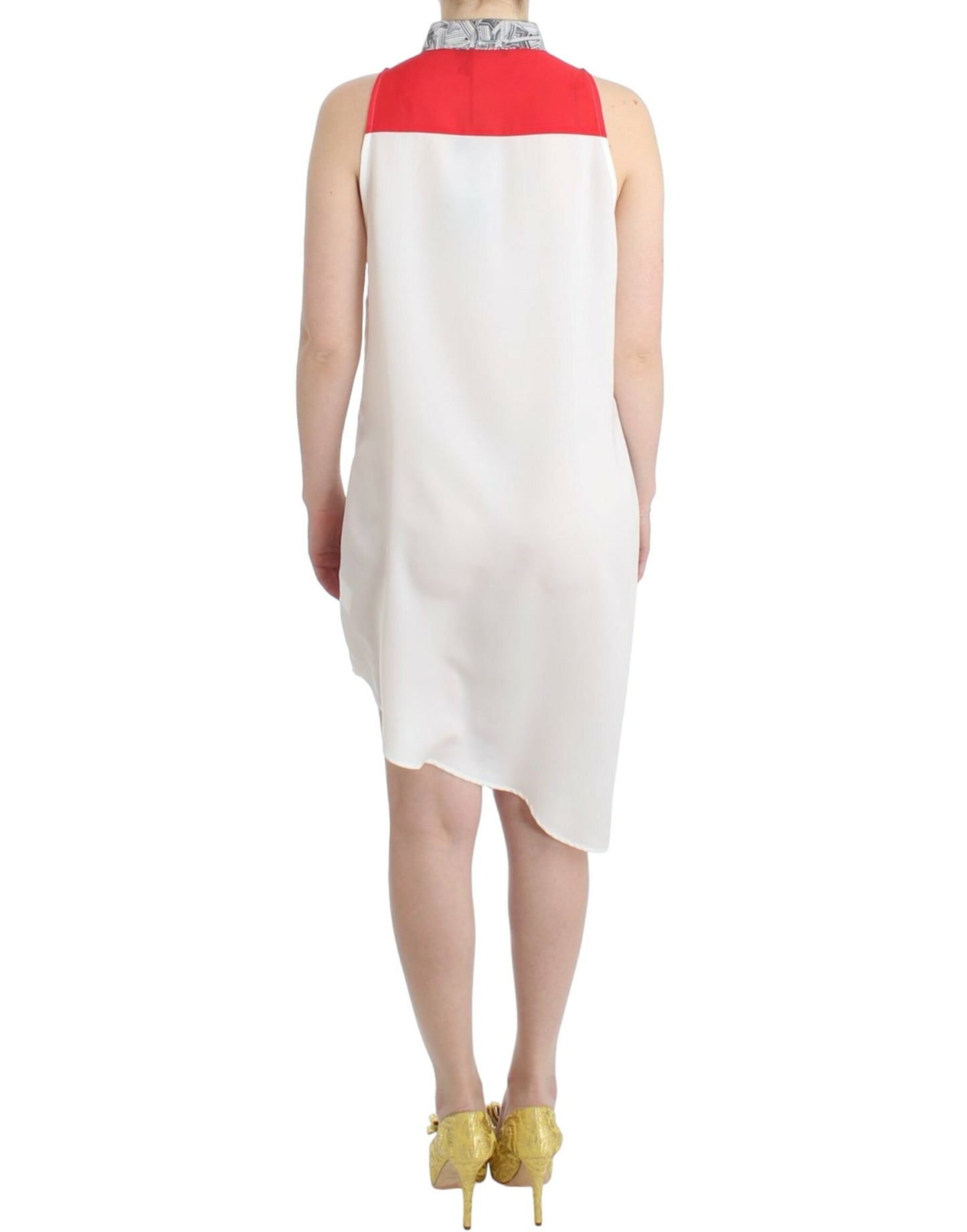 Costume National White shirt assymetric hem dress