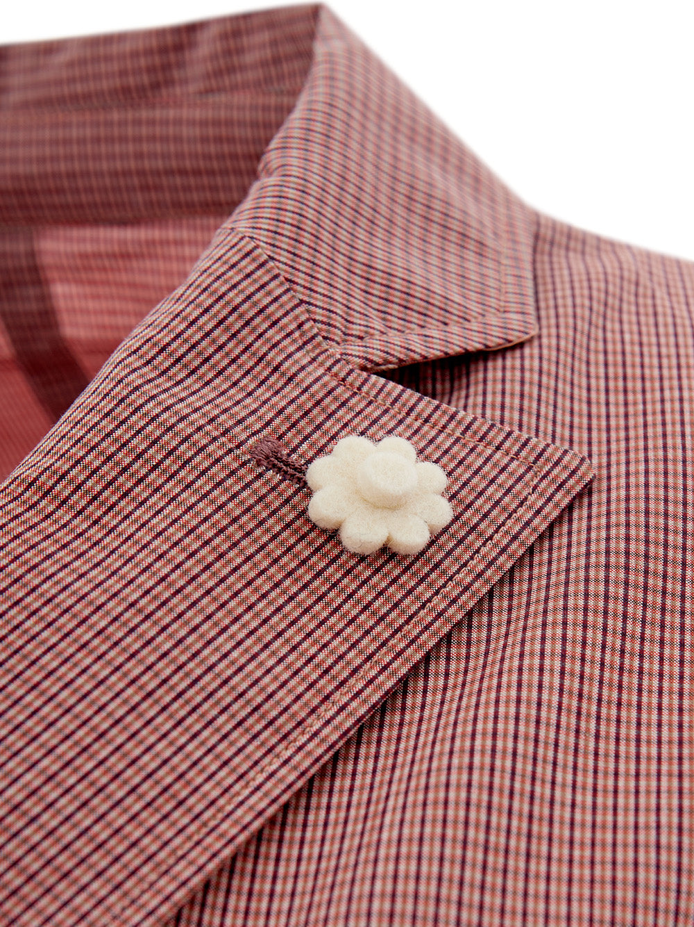 Lardini Pink Micro Check Two Button Jacket