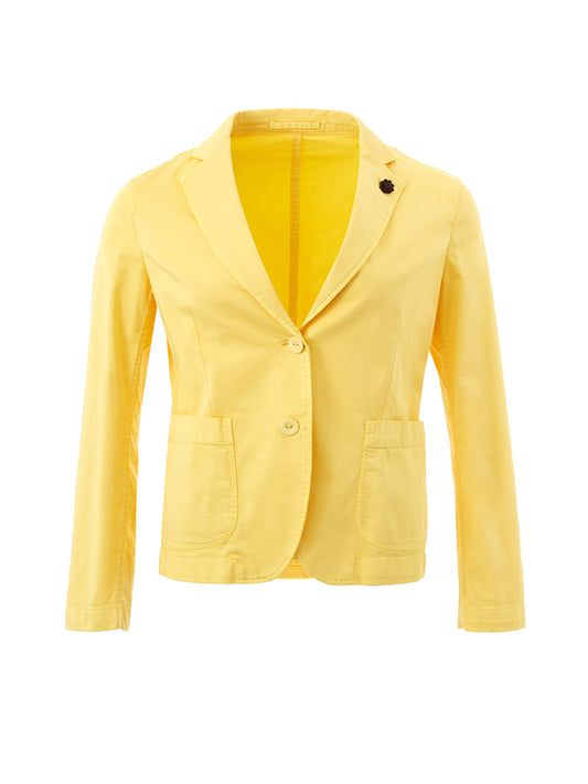 Lardini Yellow Cotton Jacket