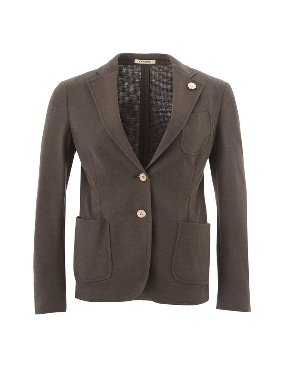 Lardini Taupe Two Bottons Cotton Jacket