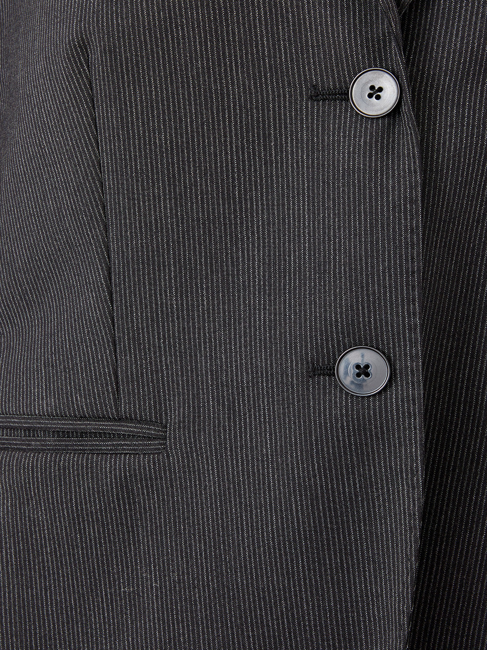 Lardini Grey Pinstripe Wool Jacket