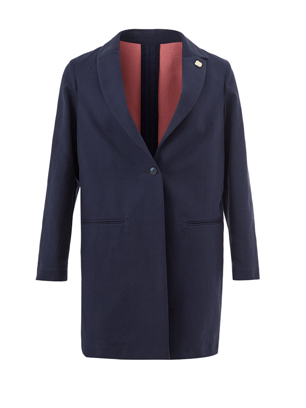 Lardini Blue Trench Cotton Coat