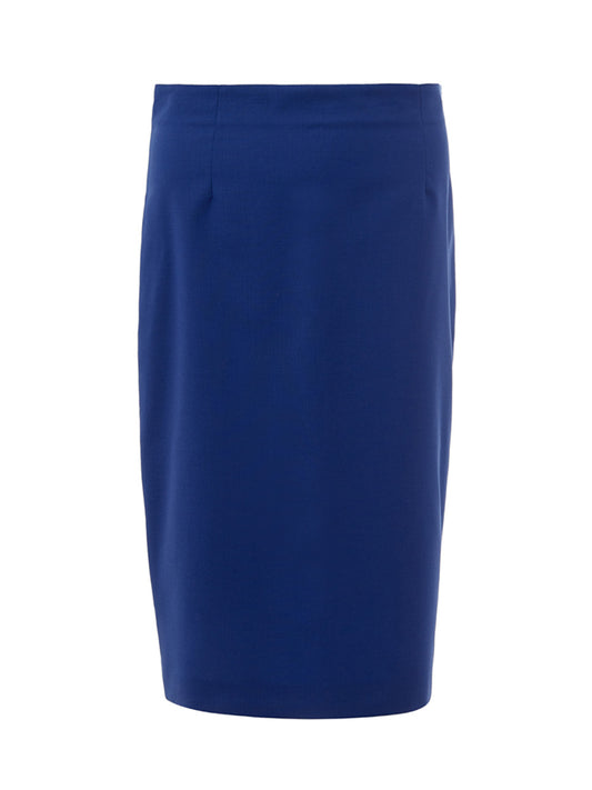 Lardini Blue Pencil Skirt in Wool