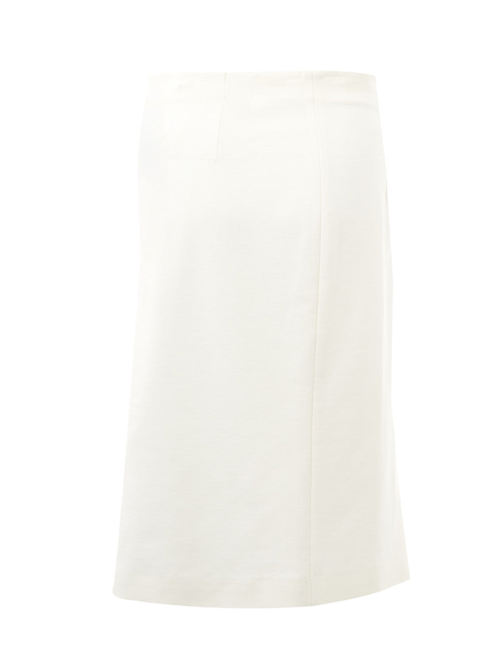 Lardini White Viscose Pencil Skirt