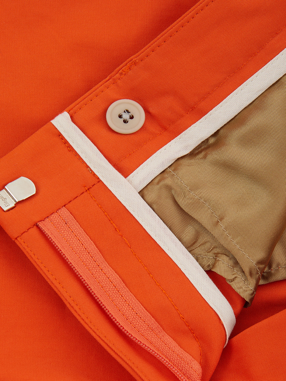 Lardini Orange Cotton Chino Trousers