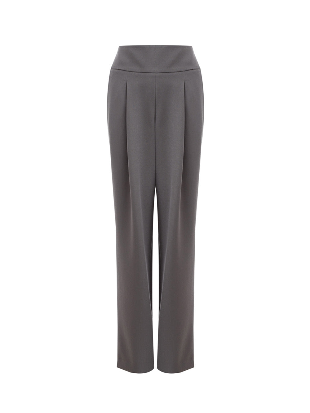 Lardini Wool Grey High Waist Palazzo Trousers