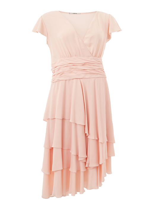 Lardini Pink Ruffled short sleeves Dress