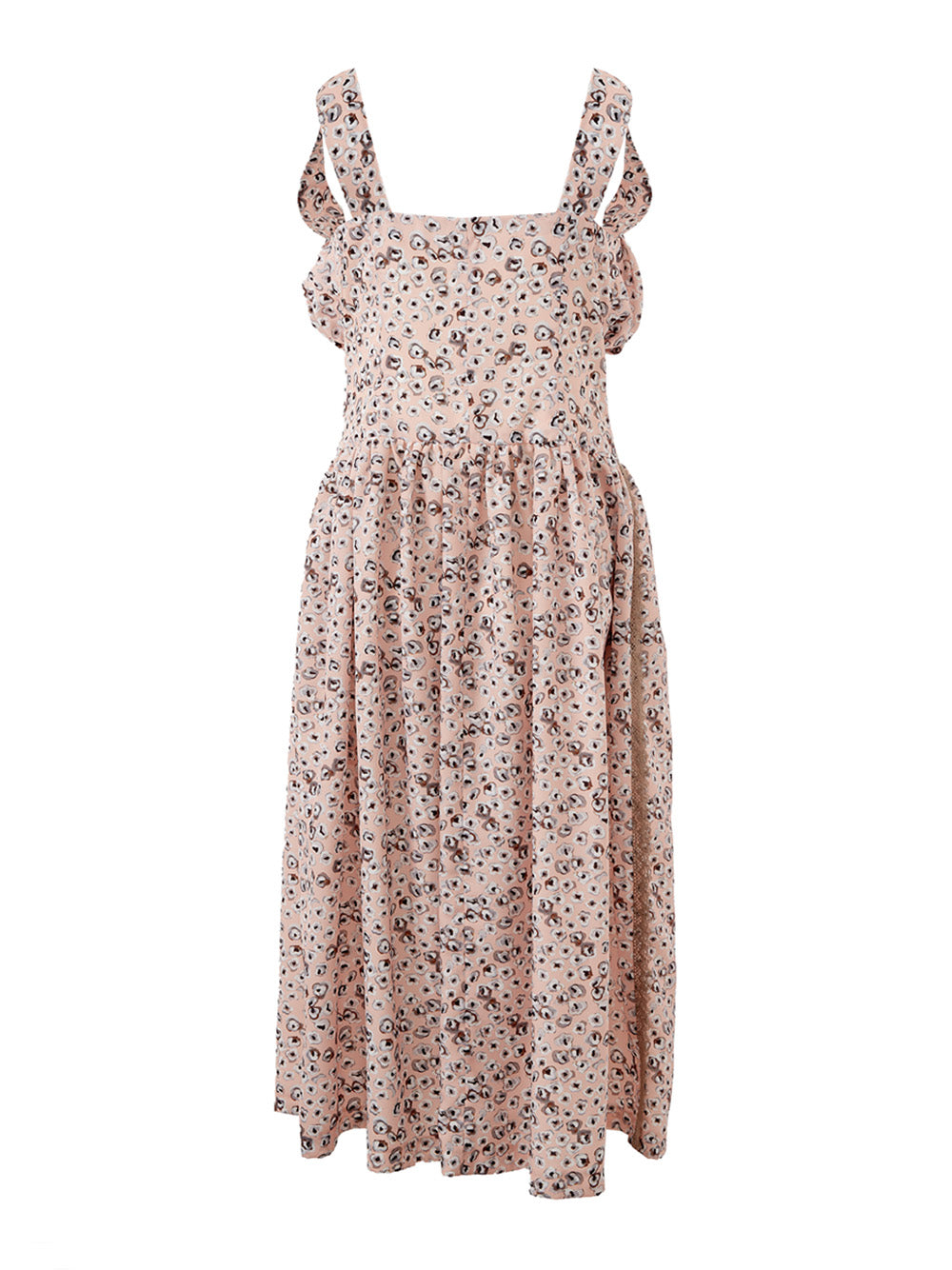 Lardini Pink allover printed midi Dress