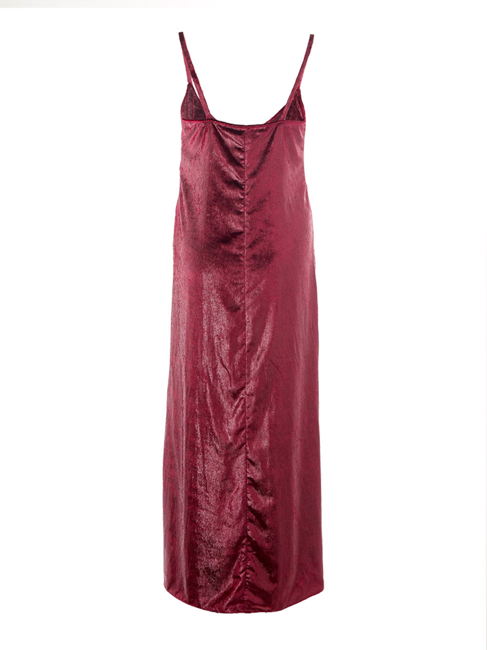 Lardini Bordeaux Straps Long Velvet Dress